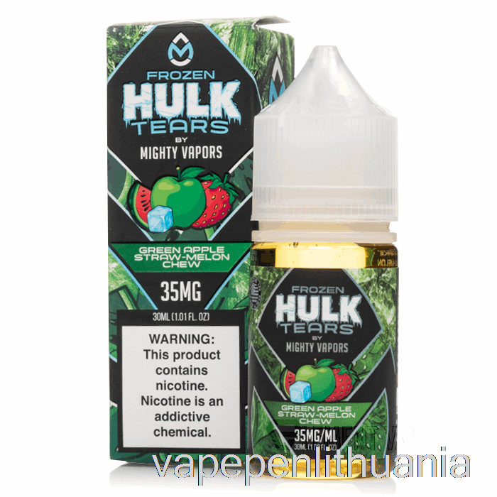 šaldytas žalias Obuolys šiaudų Meliono Kramtukas - Hulk Ašaros Druskos - 30ml 35mg Vape Skystis